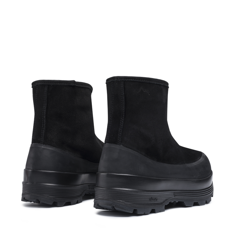 Badia Shearling Black Suede W